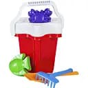 Песочный набор Bamsic 012/5R с ведерком Цветочек-2 яркий комплект из 6 элементов для игр на улице, красный