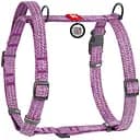 Шлея для собак Waudog Re-cotton H-образная с QR паспортом светоотражающая L 60-85 см фиолетовая