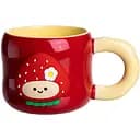 Чашка фарфоровая Yiwu 400 мл с магнитом красный с желтым Yiwu FM-53B