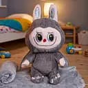 М'яка іграшка-плед та подушка 3 в 1 Labubu Brown Dragon Сірий Colorful Home 520-29G