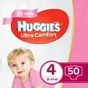 Підгузки для дівчаток Huggies Ultra Comfort 4 (8-14 кг), 50 шт.