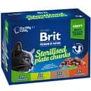 Уценка. Влажный корм для стерилизованных кошек Brit Premium Cat Pouch Семейная тарелка ассорти 4 вкуса 1.2 кг (12 шт. х 100 г)