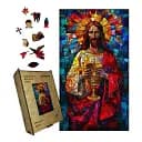 Дерев'яний фігурний пазл Мозаїка Ісуса, А2, Картонна коробка 300+ елементів