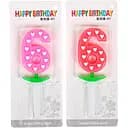 Свеча-цифра неон с сердцем 6, 10-125