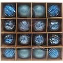 Набір ялинкових іграшок Bambi Кулі 16 шт. Блакитний (6279-4/9)