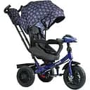 Трехколесный велосипед Best Trike 8066/208-23 Perfetto с поворотным сиденьем и надувными колесами черно-синий