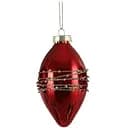 Ялинкова кулька House of Seasons скляна видовжена глянцева 8 см червона (8718861689280KONYS)