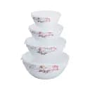 Набор судочков Yiwu HP-7-713 4 шт с крышкой для хранения продуктов белый