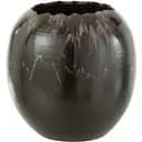 Кашпо J-Line керамическое коричневого цвета с потоками краски 30х30 см (43128)