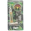 Трубка курительная + гриндер для измельчения табака HL-YD-305 Конопля Silver Gold (10916)