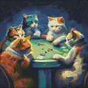 Алмазная мозаика Ideyka Азартные пушистики pravda.dmtr 40х40 см (AMO7522)