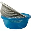 Набір друшляк та миска Stars Plast 7 л блакитний (94019/блак)