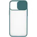 Чохол UFT для iPhone 12 силіконовий зі шторкою, що захищає камеру Green