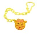 Цепочка для пустышки Lindo Овечка, с клипсой, желтый (РК 220)