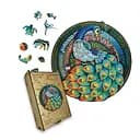 Пазл деревянный Мандала Павлин, А4, Деревянная коробка 100 элементов