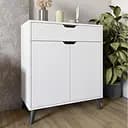 Комод у вітальню з чорними ніжками М-ЗОН Борн 750 Німфеа Альба (білий) (MZN-031051)