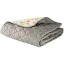 Двостороннє покривало Ideia Стиль Cube квіти та сірий 240 х 210 см (8-32405 сірий/квіти)