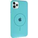 Чехол Epik Silicone Case Full Protective AA with MagSafe для Apple iPhone 11 Pro Max 6.5 Бирюзовый/Marine Green