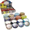 Ароматическая свеча "Орнамент" 8649O в железной баночке, в ассортименте