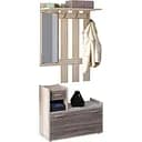 Прихожая Эверест Тандем с вешалкой и тумбой (левая) для обуви дуб сонома/трюфель (EVR-2200)