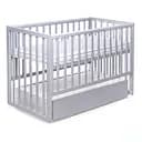 Кроватка Бук Волшебная DS-402 с ящиком и маятниковым механизмом серый