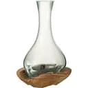 Ваза J-line стеклянная с подставкой из дерева 35 см (42304)