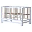 Кроватка детская Сказка-2 с шарнирно-подшипниковым механизмом и выдвижной планкой белый + натуральный