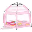 Автоматическая палатка MR 1512 с сетчатыми стенками и ковриком, розовая, 146x127x110 см