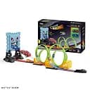 Трек + 2 машины, на батарейках, светится в темноте, 49x30x6 см