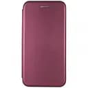 Кожаный чехол-книга Classy для Xiaomi Redmi Note 8 / Note 8 2021 Бордовый