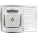 Кухонная мойка Рlatinum Декор 8060 L из нержавеющей стали 0.7 мм прямоугольная 80x60 см (SP000000572)