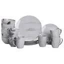 Столовый набор посуды тарелок и чашек 24 предмета на 6 персон Marmor фарфоровый, обеденный столовый сервиз тарелок Yiwu MD-24-2G