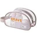 Органайзер-косметичка LoveYouHome прозора 21х10х12 см сіра (59050)