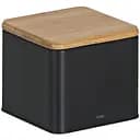 Емкость для хранения сыпучих Kela Kiril 11.5х11.5х9.5 см 0.8 л черная (17887)