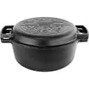 Кастрюля Brizoll чугунная с крышкой-сковородой 6 л (P-6L-2)