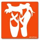 Трафарет для біо-тату Балет-1 j067-24*24см, розмір 24 х 24см