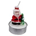 Новогодняя свеча "Санта Клаус с елкой" Bambi 10-81-4 размер свечи 3,5х5 см