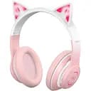 Беспроводные наушники накладные XO BE38 Cats Ear с ушками кота Гарнитура стерео розовая