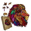 Пазл деревянный Мозаика Льва, А4, Картонная коробка 100 элементов