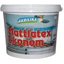 Латексная акриловая краска Akrilika Mattlatex Econom для внутренних и наружных работ 14 кг белая
