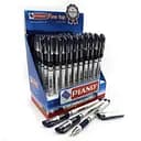 Ручка масляная Piano Track, черная, грип, 50 шт.