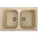 Кухонна мийка Platinum 7950 Equatoria гранітна глянцева з кріпленням 79x50 см пісок (000035793)