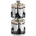 Набір баночок для спецій TS Kitchen HP1333 на підставці 12 штук білий мармур