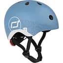 Шлем защитный Scoot and Ride светоотражающий, с фонариком, 45-51 см (XXS/XS), серо-синий (SR-210225-STEEL)