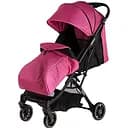 Прогулянкова дитяча коляска Joy Fabiana 36021 (рожева) зі сталевою рамою, футкавером та підсклянником