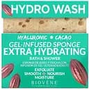 Губка для увлажнения кожи Biovene Hydro Wash Extra Hydrating Hyaluronic Acid & Cacao Gel-Infused Sponge 75 г