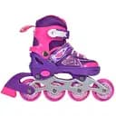 Ролики Profi A4148-XS-V розсувні, шнурівка + бакля, діаметром 64 мм, розмір 27-30 фіолетові