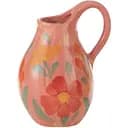 Ваза - глечик J-line рожева з ручним розписом 16 см (53392)