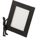 Фоторамка J-Line металлическая с декором человечка 13x18 см черная (13845)