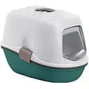 Туалет для котів Stefanplast Furba Top Chic з фільтром 59х39х47 см білий/смарагдовий (97963)